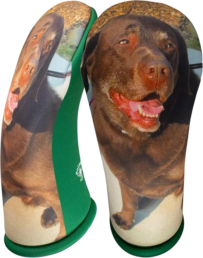 Custom Pet Photo Golf Driver Cover – Personalized Dog Lover Gift for Women | Sweet Pet Portrait & Name Design | Handmade USA Golf Club Headcover by BeeJos