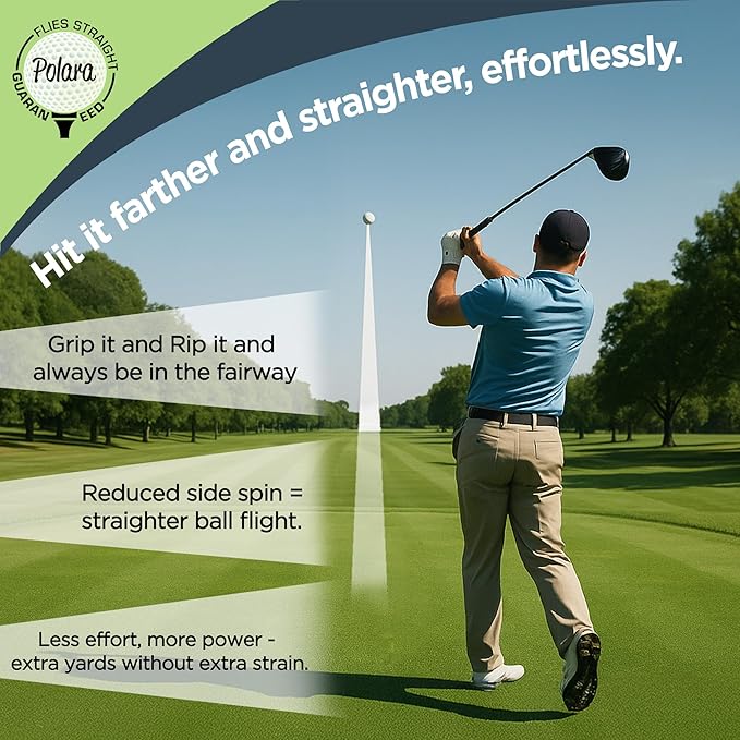 Polara Self-Correcting Golf Balls – High-Performance Golf Balls with Soft Feel, Anti-Slice & Hook Correction, Exceeds USGA Limits, Dimple Design for Maximum Distance, Golf Accessories for Men & Women