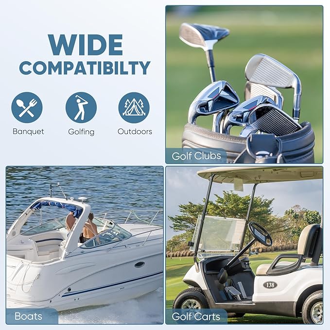 Magnetic Golf Holder Clip with Divot Tool Hold Item in The Grass for Golf Cart Aluminum Alloy Stand Clip - Universal Golf Cart Hold 30-60 Rings Magnetic Clip Golf Gifts Golf Accessories