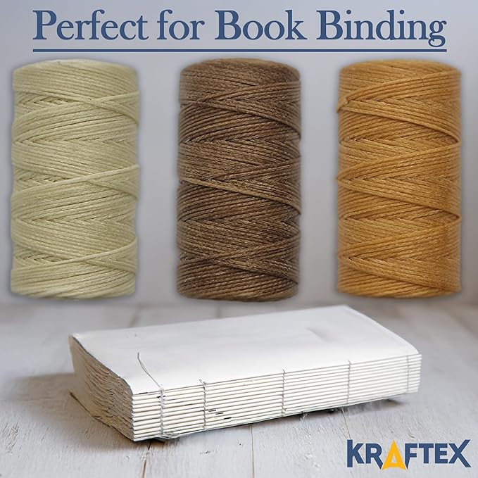 Waxed Thread 3X Wax Thread, 65 Yardx0.8mm Wax String, 150D Waxed Leather String - Image 5