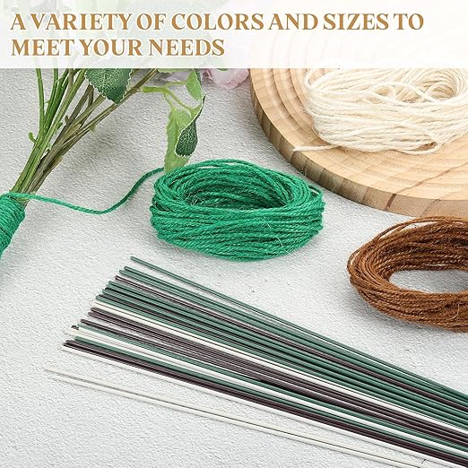 uxcell 100Pcs 2 Gauge Floral Wire, 11.81" Length Flower Stem Wires - Image 4