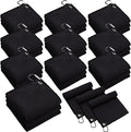 Batiyeer 30 Pcs Bulk Golf Towels for Golf Bags 16'' x 16'' Microfiber Fabric Golf Towel Waffle Pattern with Clip for Bags Men Mini Tournament Fitness Yoga Camping (Black)