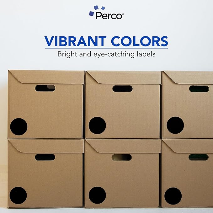 Perco Black 3-Inch Round Circle Dot Sticker Labels - Image 7