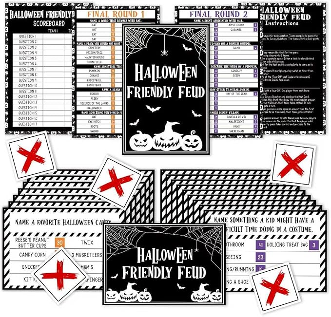 Halloween Games for Adults Friends, Halloween Family Friends Feud Trivia Games by Unknown