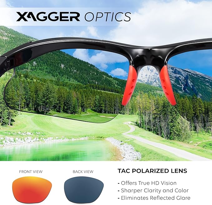 Xagger Kids Youth Polarized Sports Sunglasses for Boys Girls Baseball Softball Glasses TR90 Frame