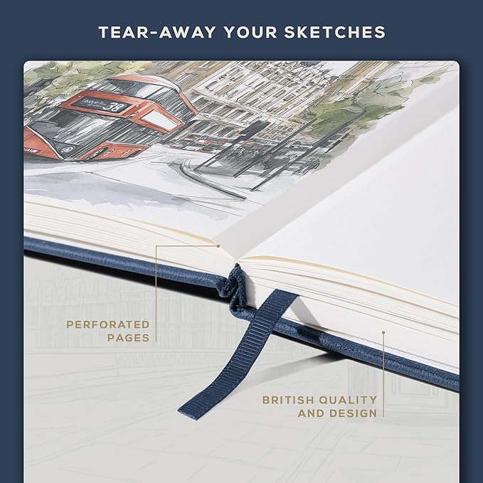 Beechmore Books Square Sketchbook – 8x8 Premium Vegan Leather Bound Large - Image 5
