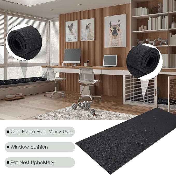 Amylove Polyurethane Foam 24" x 72" High Density Cushion Upholstery Foam Sheet - Image 5