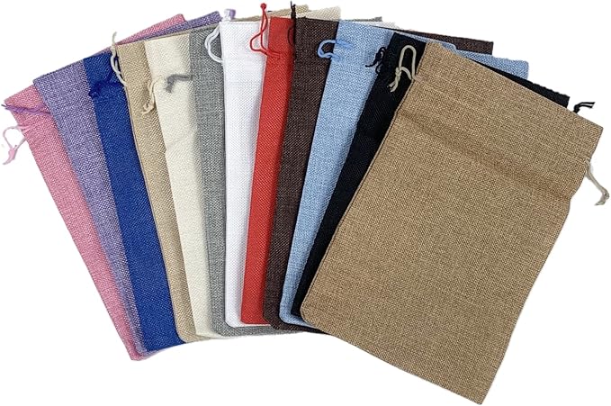 Palmhomee Pack of 12 Burlap Gift Bags by Palmhomee