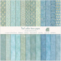 6''x 6'' Blue Geometric Scrapbook Paper Pad- 24 Sheets Double Sided Paper by EAMOTOL