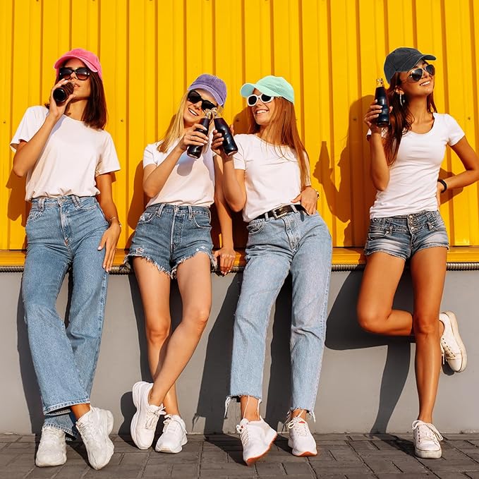 Yahenda 30 Pack Vintage Baseball Cap Washed Denim Distressed Bulk Adjustable Cotton Dad Hat Golf Hats for Women Men