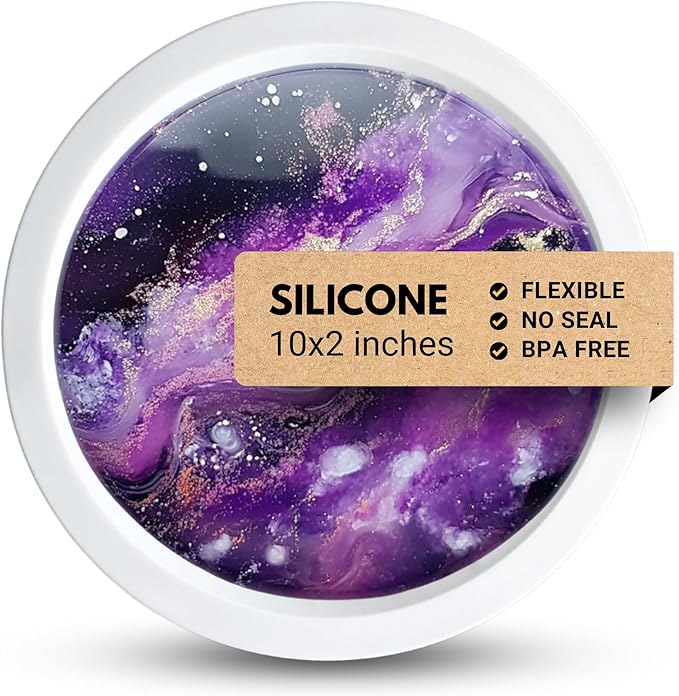 Alaskey® Premium Round Resin Table Silicone Mold 10"x2" | Durable, No Seal by CoeurvAmerica