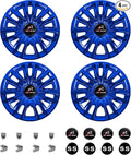 Golf Cart Hub Caps 8 Inch for EZGO/Club Car/Yamaha (Excludes EZGO RXV) Golf Cart Wheels and Tires, Snap-On Installation Wheel Covers Accessories, Premium ABS Plastic, Set of 4, Blue