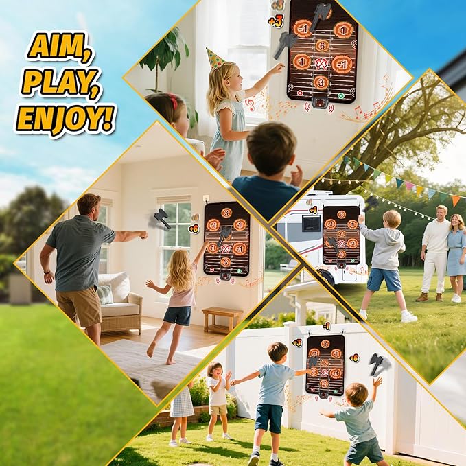 Axe Throwing Target Game Set, Electronic Scoring Throwing Game Toys Gifts - Image 5