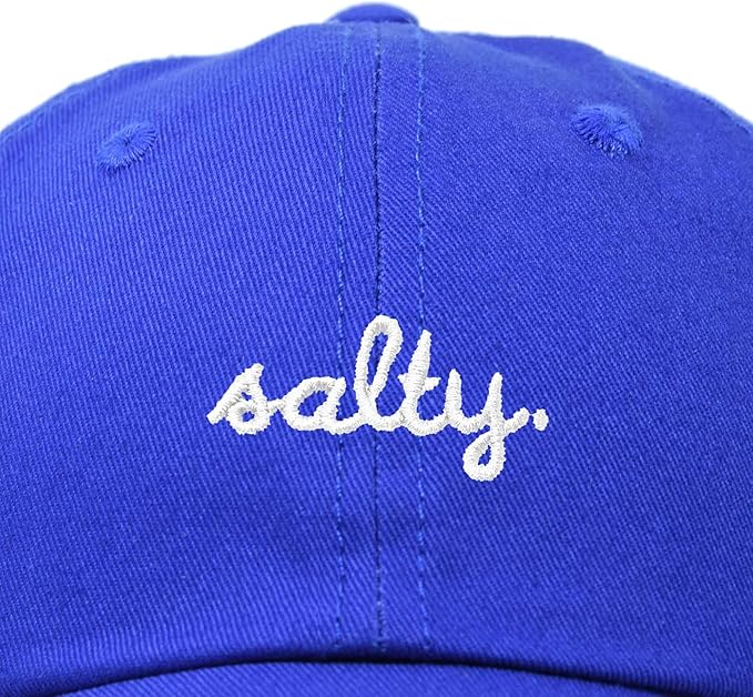 DALIX Salty Embroidered Cotton Beach Baseball Cap Adjustable Dad Hat Womens