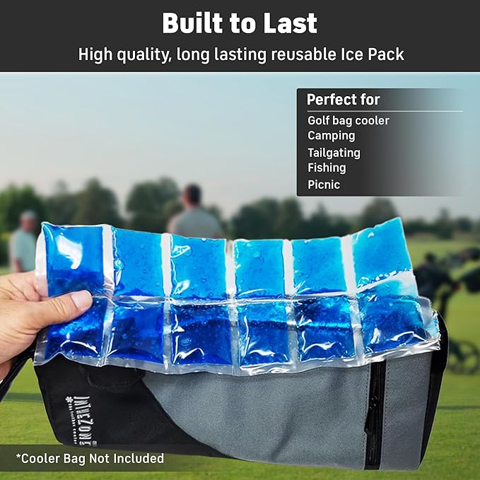 Frostbox Golf Bag Cooler with Ice Pack | Insulated 6-Can Beer Sleeve | Stays Cold for Hours Discreet Hidden Design - Fits in Golf Bag