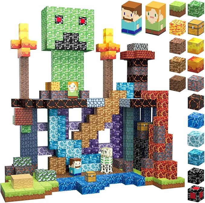 160 PCS Magnetic Blocks Building Toys, Build 3D Magnetic Building Blocks Set by Aidyvoi