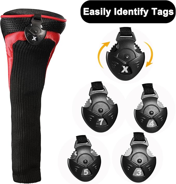 Magnetic Golf Head Covers Wedge Golf Club Headcovers Golf Club Head Covers Fits Most Clubs Gift Set, Travel Protection Accessories