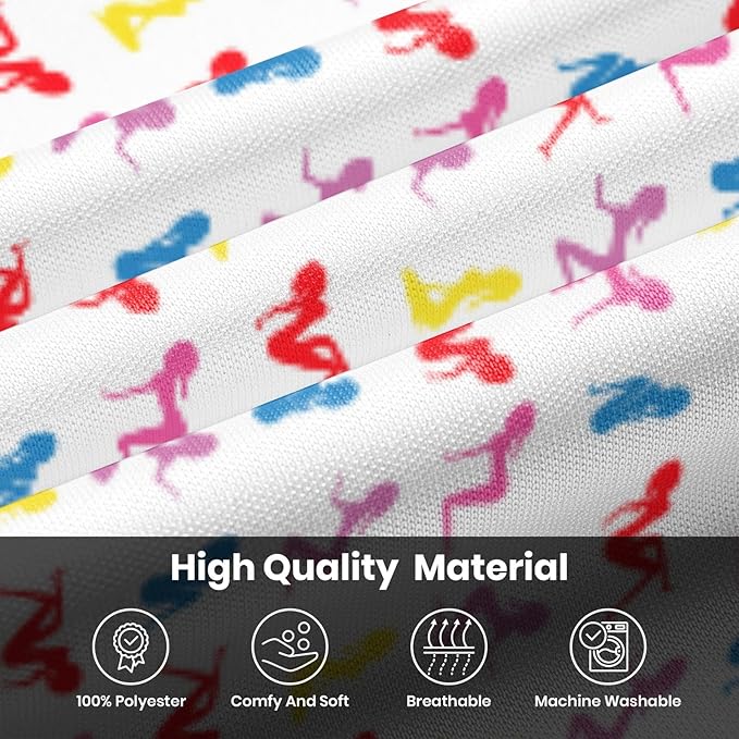 Golf Polo Shirts for Men Funny Print Short Sleeve Golf Shirts Performance Golf Polos