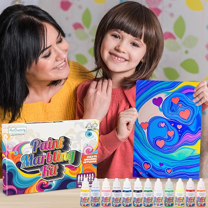 ArtCreativity Water Marbling Paint Art Kit - Image 4