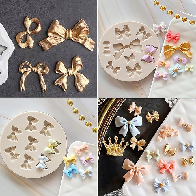 3PCS Bow Silicone Molds, Cute Bow Chocolate Molds Fondant Molds, Handmade Candy - Image 7