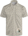 Golf Polo Shirts for Men Funny Print Short Sleeve Golf Shirts Performance Golf Polos