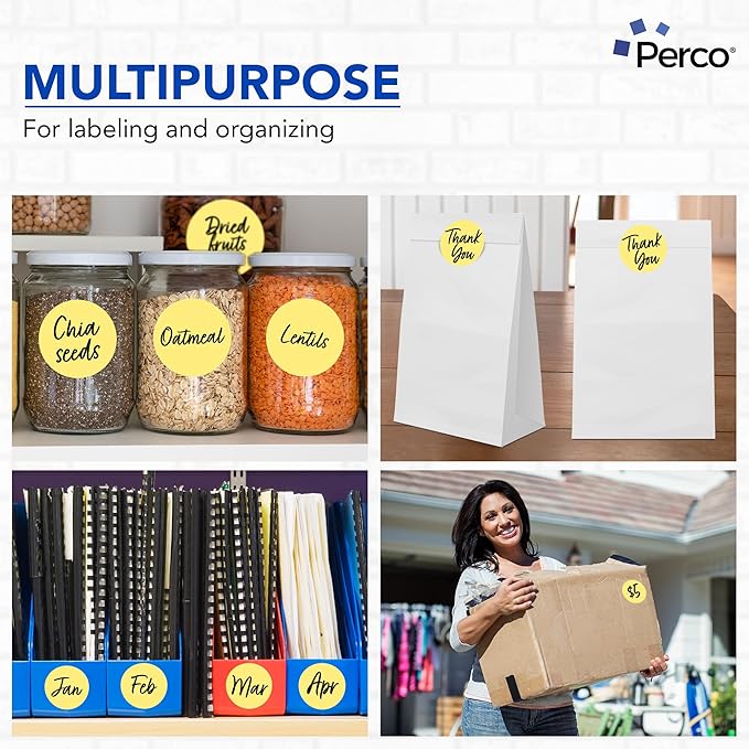 Perco Gold 3-Inch Round Circle Dot Sticker Labels - Image 3