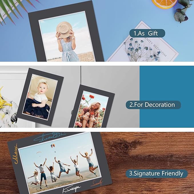 Somime 10 Pack 11x14 Black Picture Mat Kit - Image 3