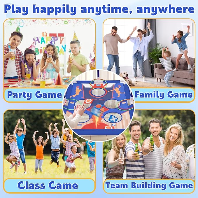 Outdoor Games Bean Bag Toss for Kids, Cornhole Set Ring Toss Games for Lawn - Image 6