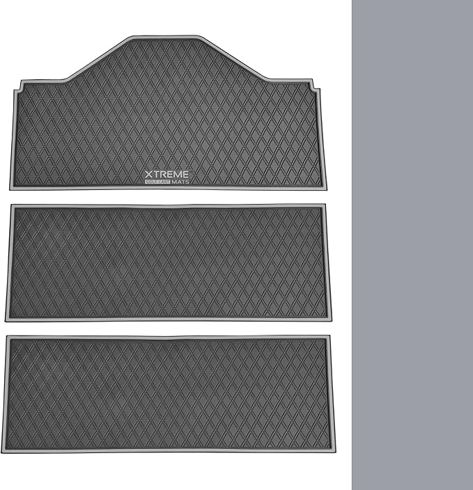 Xtreme MATS Evolution D5 Golf Cart Floor Mat Set - Rubber Double Diamond Design - Fits DMAX, D5, 2+2, 4F, 6F, Including Evolution Maverick and Ranger Trims