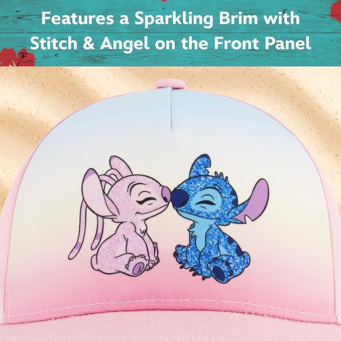 Disney Stitch Dad Hat, Adult Cotton Baseball Cap with Curved Brim