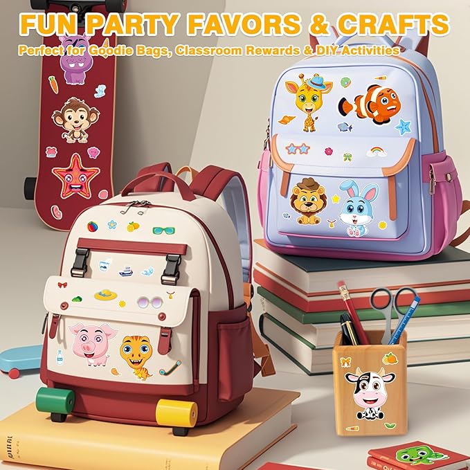 Aowplc 48 Pcs Make-a-Face Sticker Sheets - Image 6