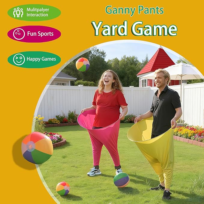 Granny Pants Yard Game, Hilarious Inflatable Ball Relay Set - Image 2