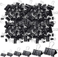 Yexiya 1000 Pcs Binder Clips Bulk Assorted Sizes Black Paper Clips Small Binder by Yexiya