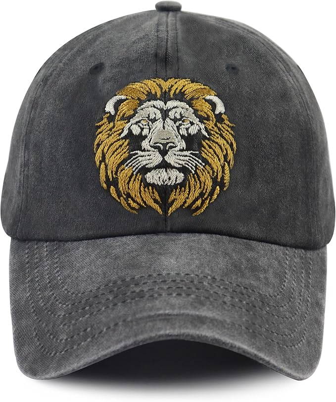 Unisex Adjustable Animal Hat for Men Women, Classic Cotton Wild Animals Embroidered Baseball Cap