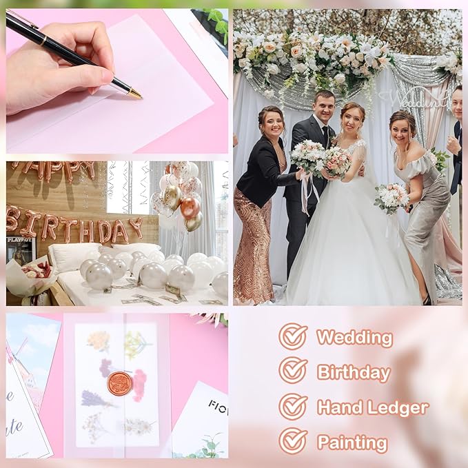 120Sheets Pre-Folded Transparent Vellum Jackets Paper - Image 4