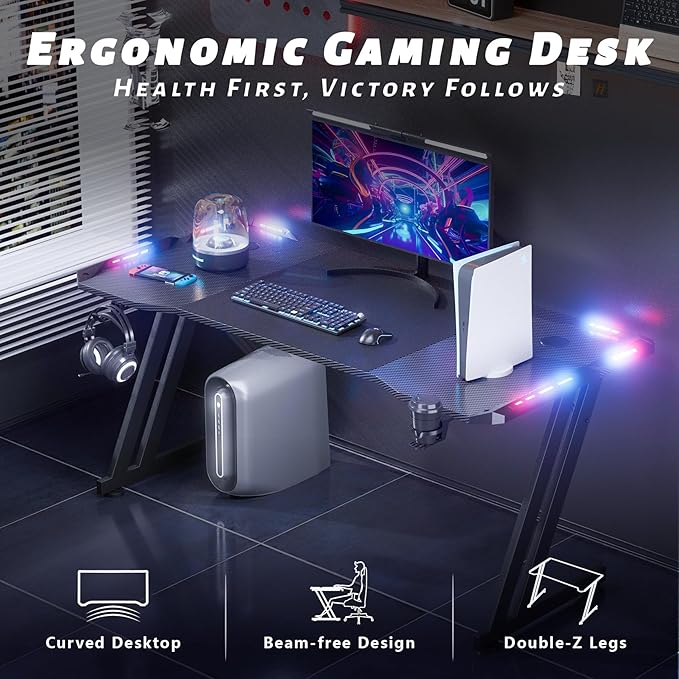 HLDIRECT 47 Inch Gaming Desk - Image 5
