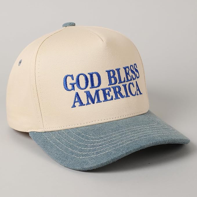 MIRMARU Two-Tone Vintage Canvas Trucker Hats for Men & Women, Adjustable Size Baseball Caps with Trendy Embroidered Design