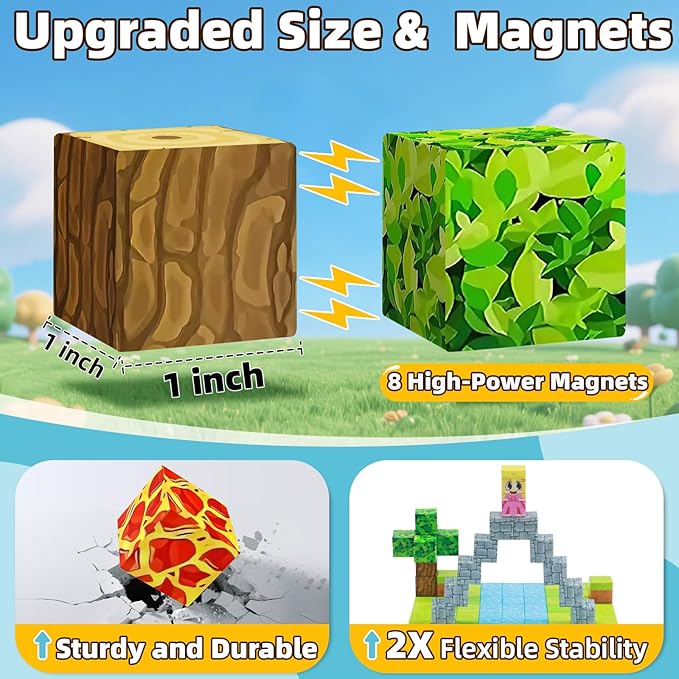 EchoPlan 150PCS Magnetic Blocks, Magnetic Building Blocks, STEM Constructions - Image 2