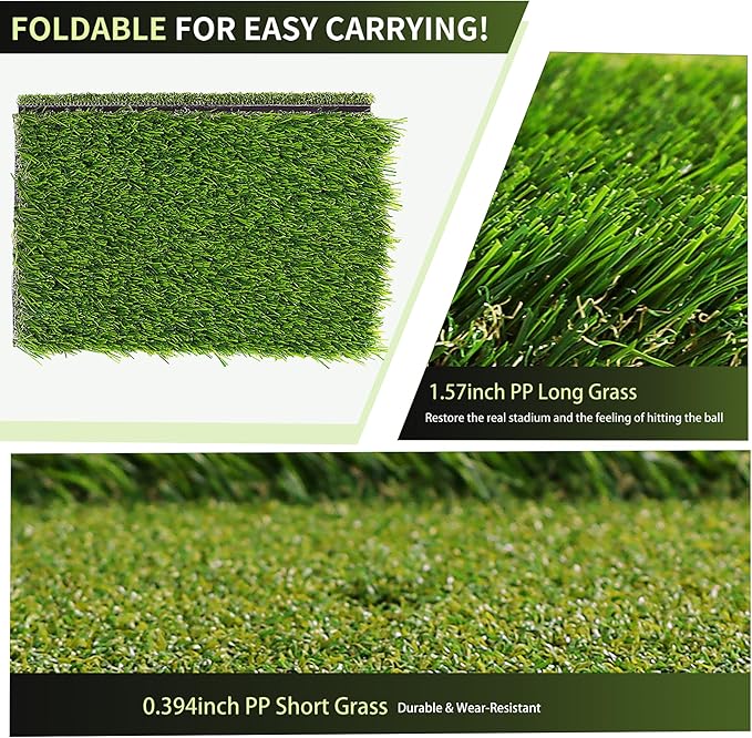 Golf Hitting Mat, Swing Path Feedback Golf Training Mat, 16"x12" Extra Replaceable Practice Mat, Indoor Outdoor Golf Swing Detection Mat, Ideal Golf Gifts for Men & Women Home Backyard Use