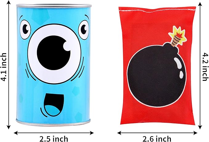 JOYIN 13 Pcs Carnival Bean Bag Toss, Knockdown Can Game Set, Holiday & Birthday - Image 4