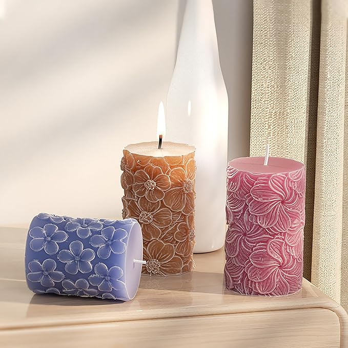 Flower Petal Cylinder Candle Mold - Image 7