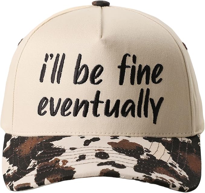MIRMARU Two-Tone Vintage Canvas Trucker Hats for Men & Women, Adjustable Size Baseball Caps with Trendy Embroidered Design