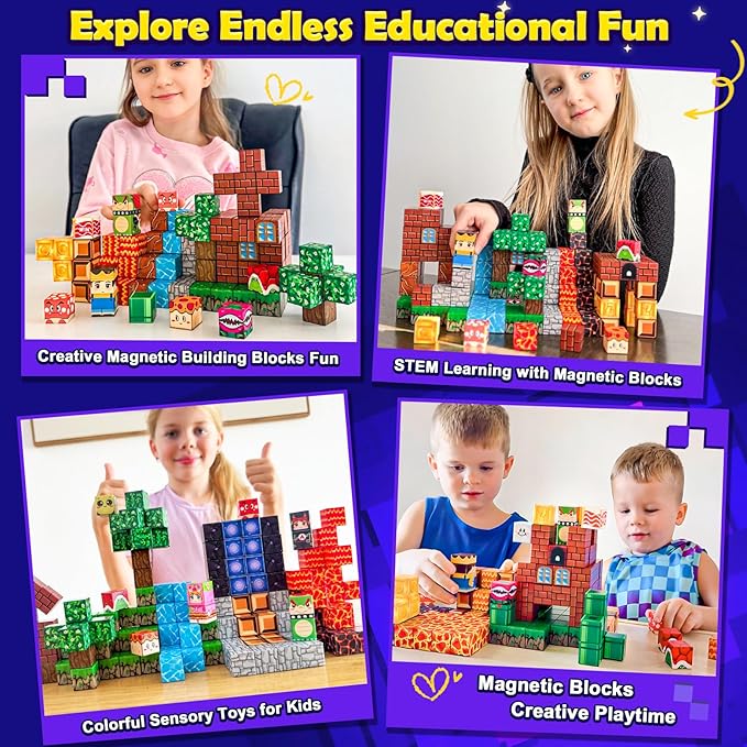 200PCS Magnetic Blocks Toys for Kids Ages 3-5 6-8 8-12 - Image 2