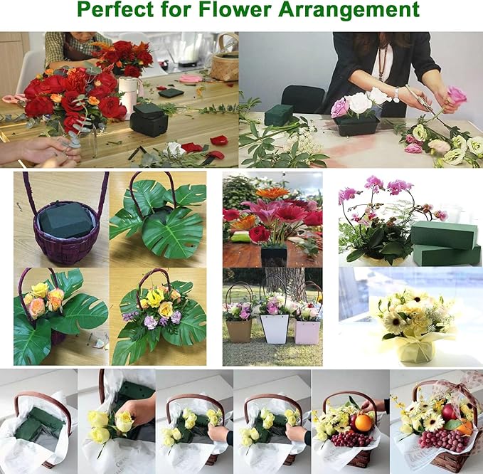 Acrux7 8 Pack Floral Foam Blocks 9x4.3x3 Inch Florist Foam Bricks - Image 7