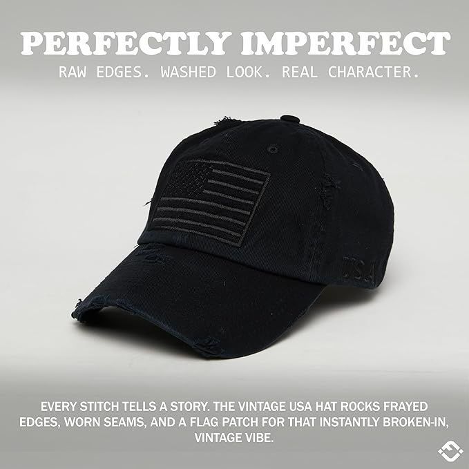 Funky Junque Distressed Vintage Baseball Cap - Embroidered Patch Women's Hat - Holiday, Lifestyle & Patriotic Designs