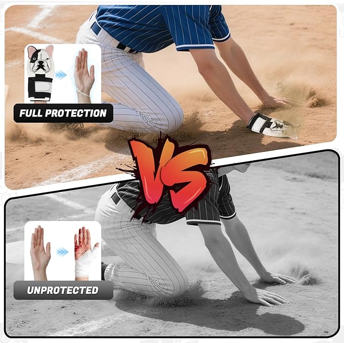 Big Crazy Baseball Sliding Mitt Youth and Adult, Drippy Drip Accessory, Flexible Breathable Durable, Funny Design Beer Bear Ice Cream Cow