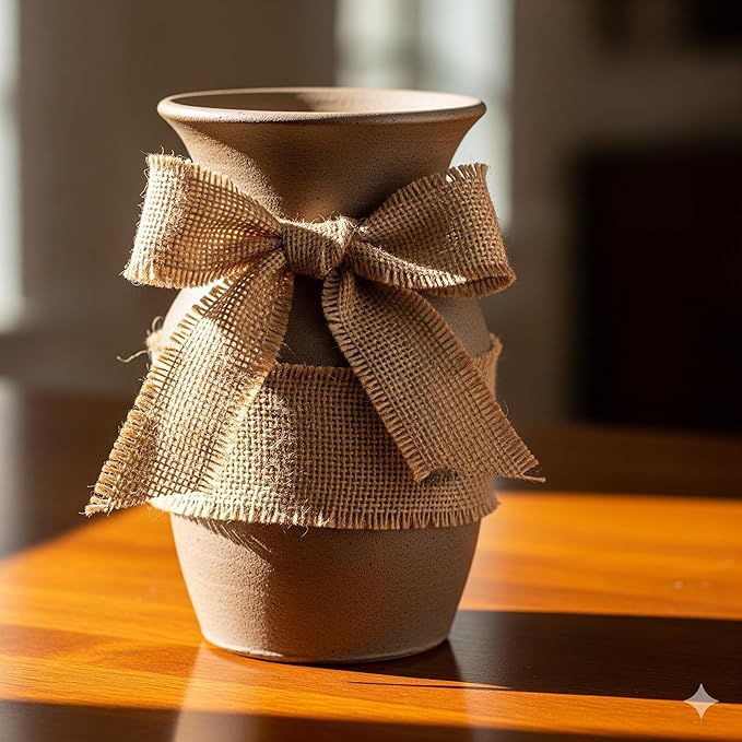 3 Pack - 90 feet Burlap Ribbon 5" x 10 Yards Natural Jute 5 Inch 30ft roll - Image 2