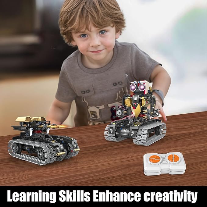 5 In1 Robot Toy for Kids Building Kit, Steam Rc Robot Building Toys for Kids - Image 2