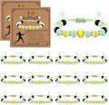 12 Set Sport Adjustable Beaded Bracelets Gifts Football Softball Soccer Volleyball Golf Basketball Hockey Bracelets for Women Men Adjustable Beaded Accessories