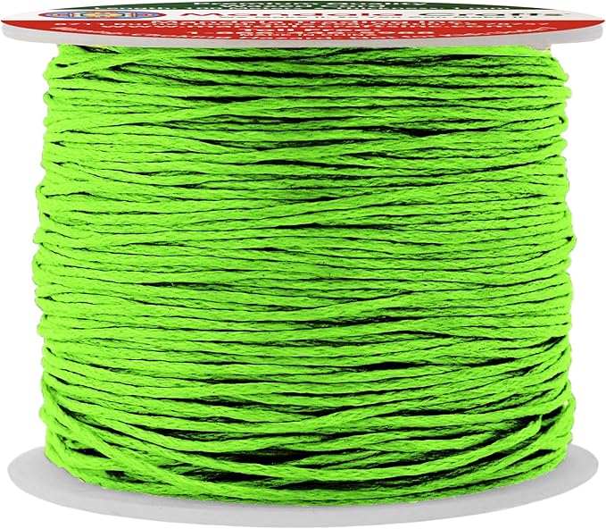 Mandala Crafts 1mm 109 Yards Lime Green Cotton Waxed Cord by MandalaCrafts